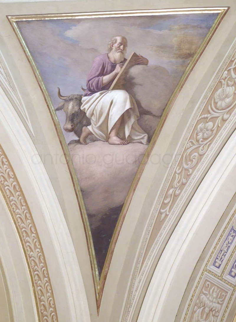 L'Evangelista Luca -1867 - affresco - chiesa di San Giovanni Evangelista - Poscante (BG)